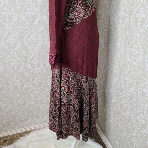 Soft Surroundings Size XS Petite Aideen Mixed Print Maxi Dress - Picture 11 of 11